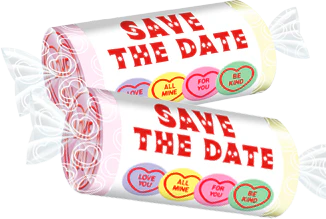 Personalised Love Hearts Wedding Favours X 50 Rolls - Image 4
