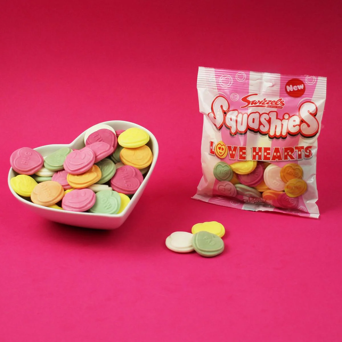 Squashies Love Hearts Flavour Box 12 x 140g Bags - Image 6