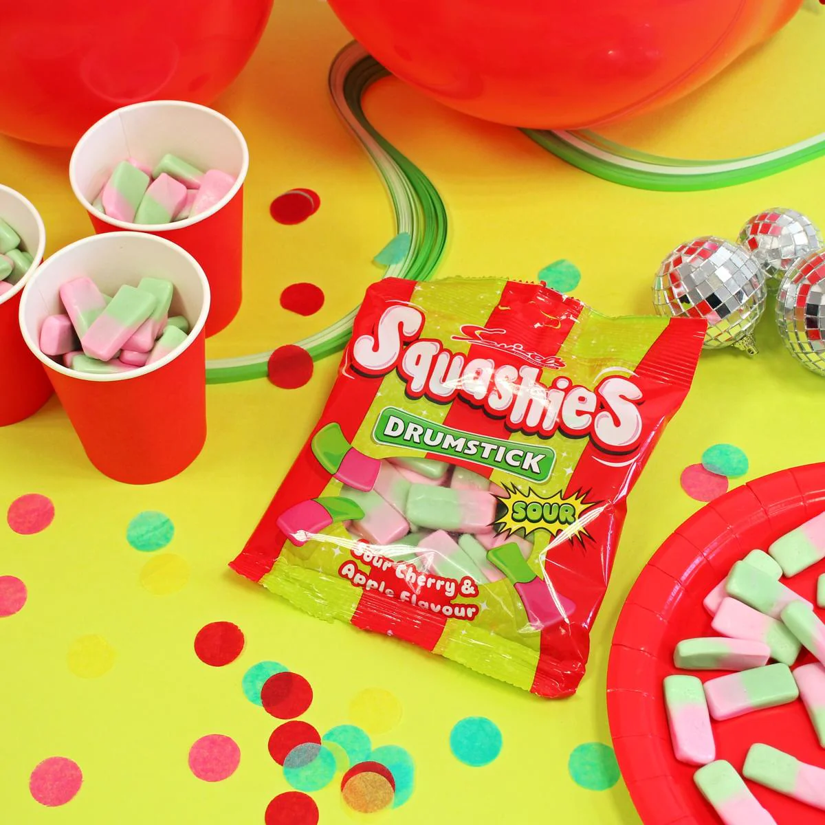 Squashies Sour Cherry & Apple Flavour Box 12 x 140g Bags - Image 3